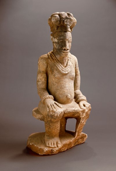 Seated figure, Esie by Nigerian